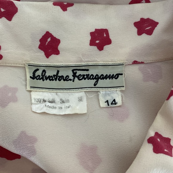Salvatore Ferragamo vintage 100% silk blouse - Picture 7 of 7